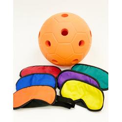 Rinkelbal met blinddoek maskers | Goalbal | 6 blinddoekmaskers | Klankbal| Rinkelbal